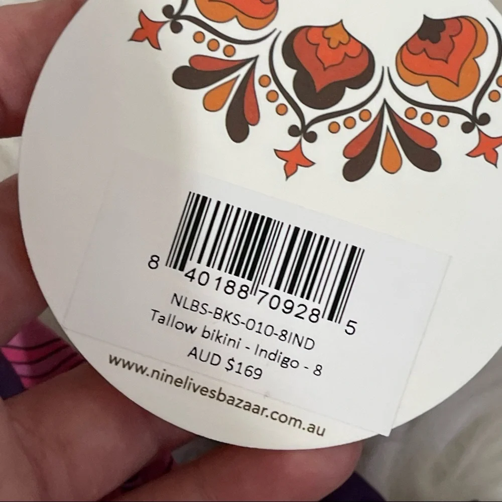 Nine Lives Bazaar Tallow Bikini Indigo Child Purple NWT - Picture 5 of 5